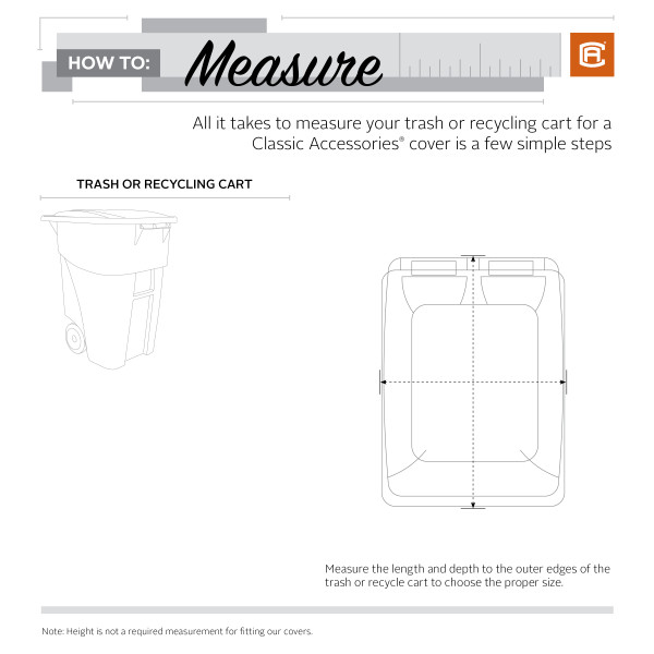 How to measure Outdoor Recycling and Garbage Cans Classic