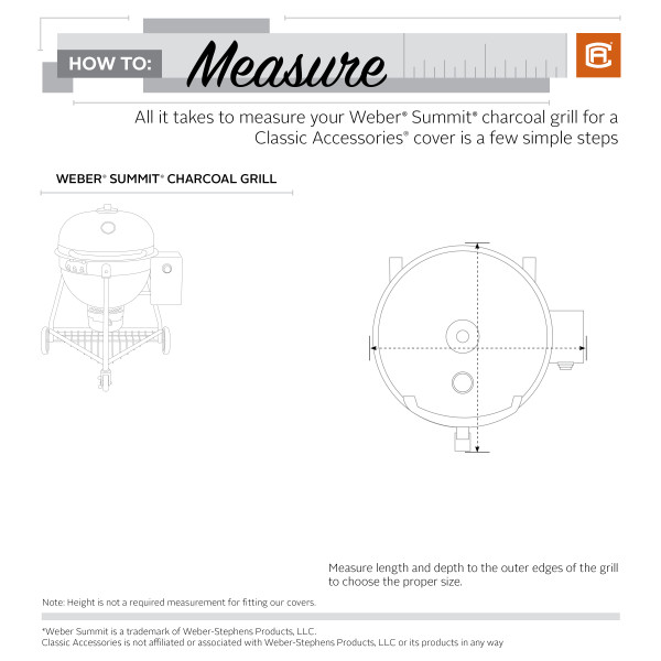 How to measure er Summit Charcoal Grill Classic Accessories Support Center