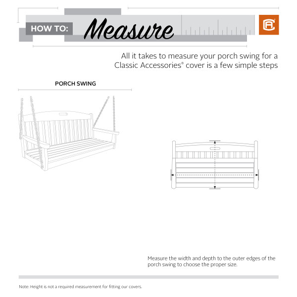 How to measure Porch Swings Classic Accessories Support Center