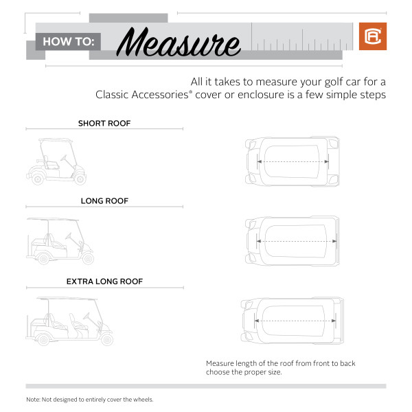 How To Measure: Golf Carts – Classic Accessories Support Center